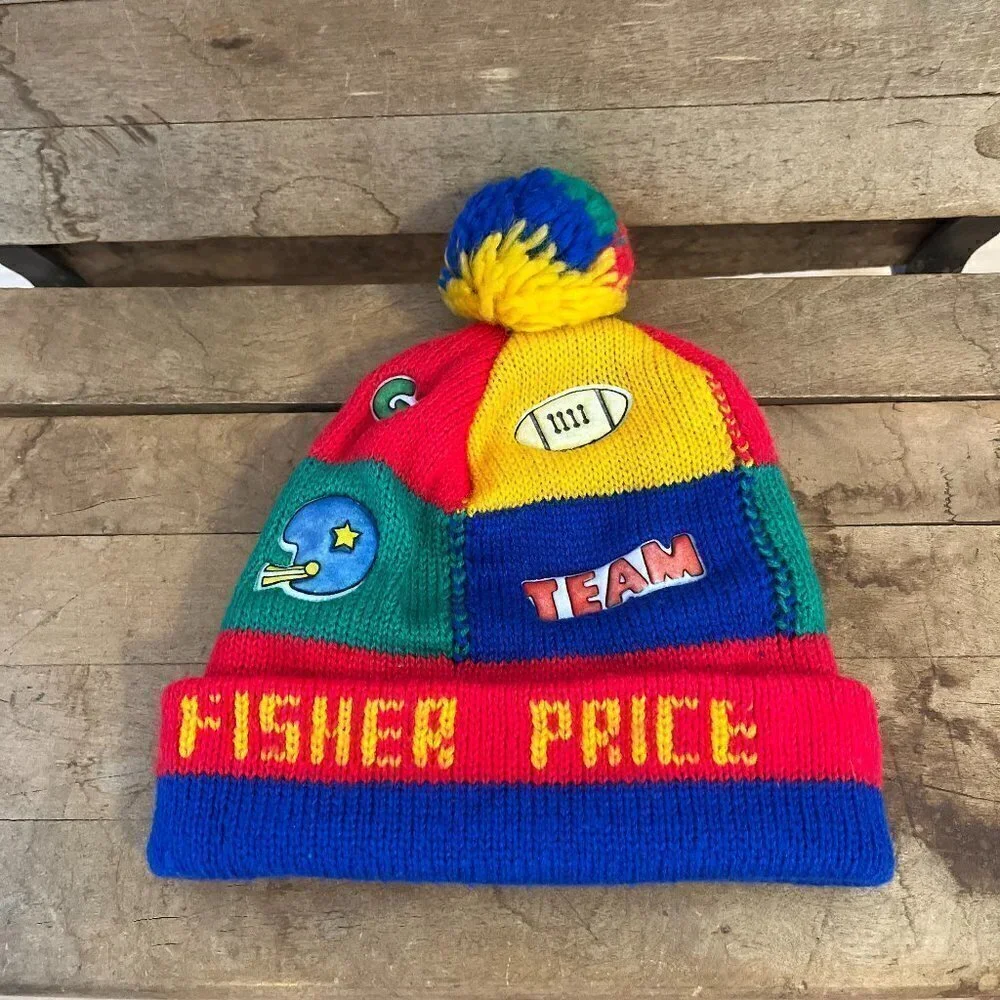 Vintage Fisher Price Baby Football Stocking Hat/Benie